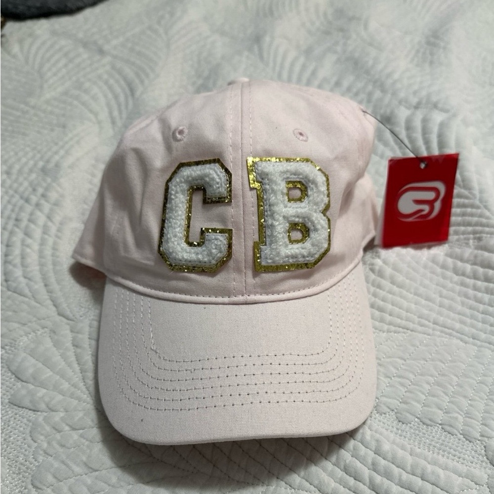 Pink Cyclebar hat with Gold Accents